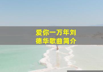 爱你一万年刘德华歌曲简介