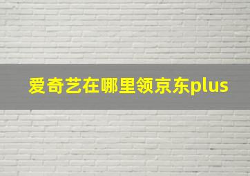 爱奇艺在哪里领京东plus