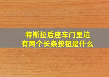 特斯拉后座车门里边有两个长条按钮是什么