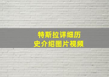 特斯拉详细历史介绍图片视频