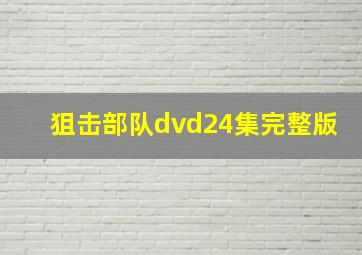 狙击部队dvd24集完整版