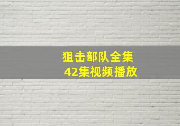 狙击部队全集42集视频播放