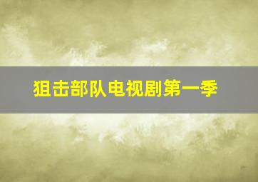 狙击部队电视剧第一季