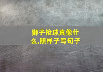 狮子抢球真像什么,照样子写句子