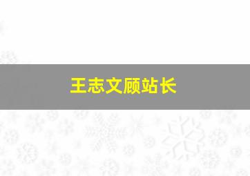 王志文顾站长