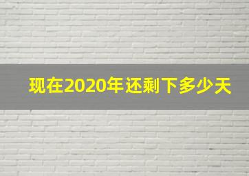 现在2020年还剩下多少天