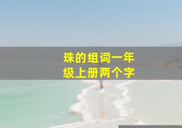 珠的组词一年级上册两个字