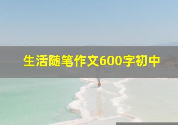 生活随笔作文600字初中