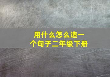 用什么怎么造一个句子二年级下册