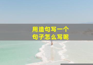 用造句写一个句子怎么写呢