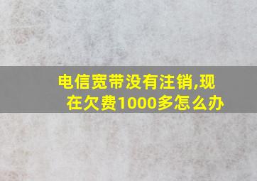 电信宽带没有注销,现在欠费1000多怎么办