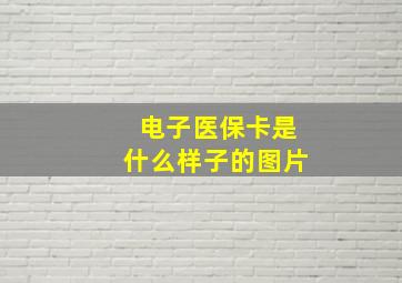 电子医保卡是什么样子的图片