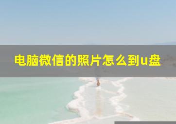 电脑微信的照片怎么到u盘