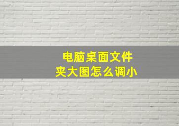 电脑桌面文件夹大图怎么调小