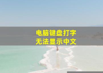 电脑键盘打字无法显示中文