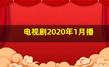 电视剧2020年1月播