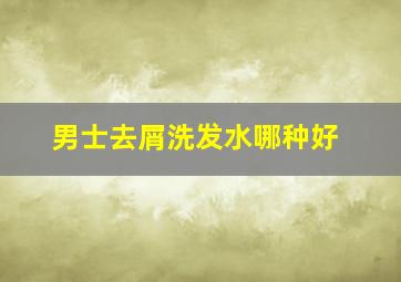 男士去屑洗发水哪种好