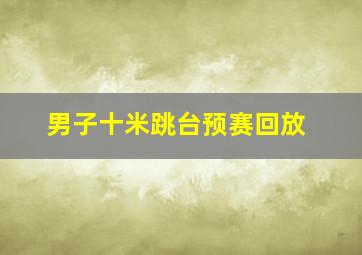 男子十米跳台预赛回放