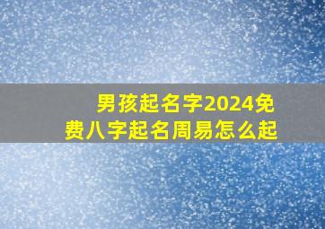 男孩起名字2024免费八字起名周易怎么起