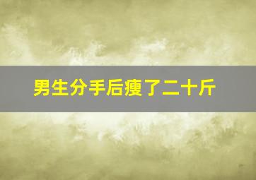 男生分手后瘦了二十斤