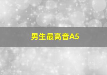 男生最高音A5