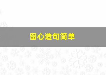 留心造句简单