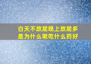 白天不放屁晚上放屁多是为什么呢吃什么药好