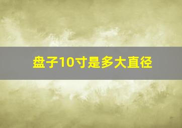 盘子10寸是多大直径