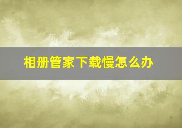 相册管家下载慢怎么办