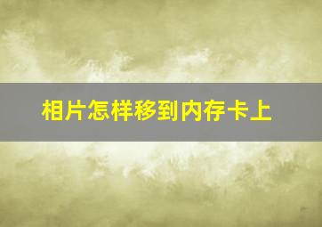 相片怎样移到内存卡上