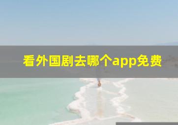 看外国剧去哪个app免费