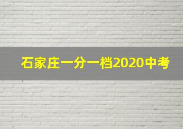 石家庄一分一档2020中考