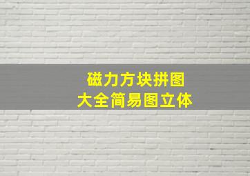 磁力方块拼图大全简易图立体