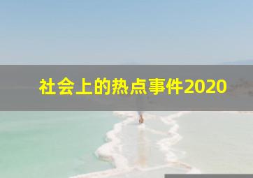 社会上的热点事件2020