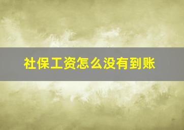 社保工资怎么没有到账