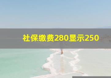 社保缴费280显示250