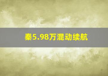 秦5.98万混动续航