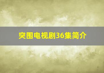 突围电视剧36集简介