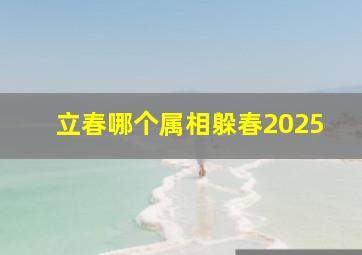 立春哪个属相躲春2025