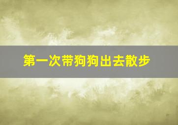 第一次带狗狗出去散步