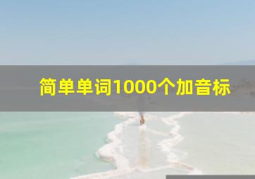 简单单词1000个加音标