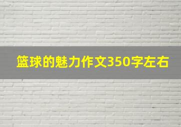 篮球的魅力作文350字左右