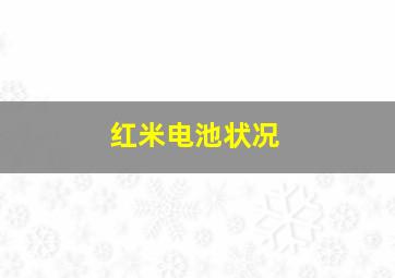 红米电池状况