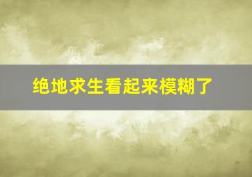 绝地求生看起来模糊了