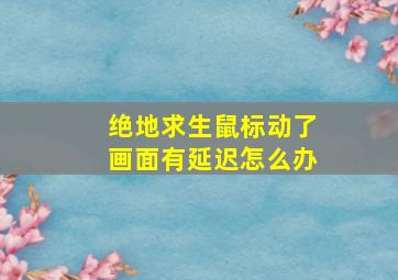 绝地求生鼠标动了画面有延迟怎么办