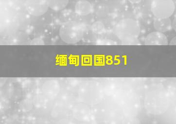 缅甸回国851