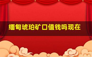 缅甸琥珀矿口值钱吗现在