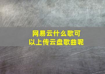 网易云什么歌可以上传云盘歌曲呢