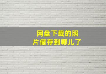 网盘下载的照片储存到哪儿了