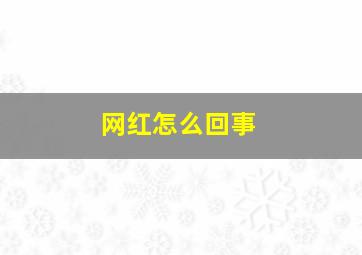 网红怎么回事